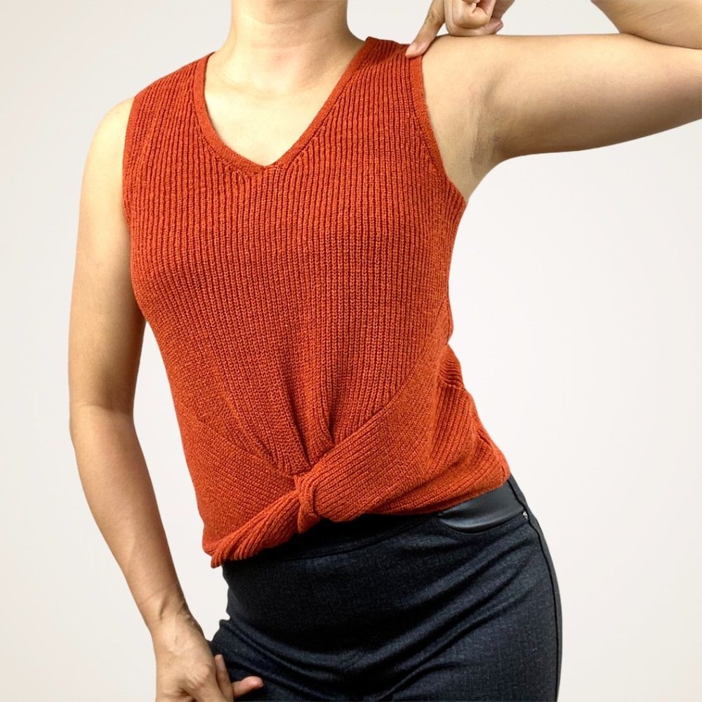 Marled Knotted Rib Sweater